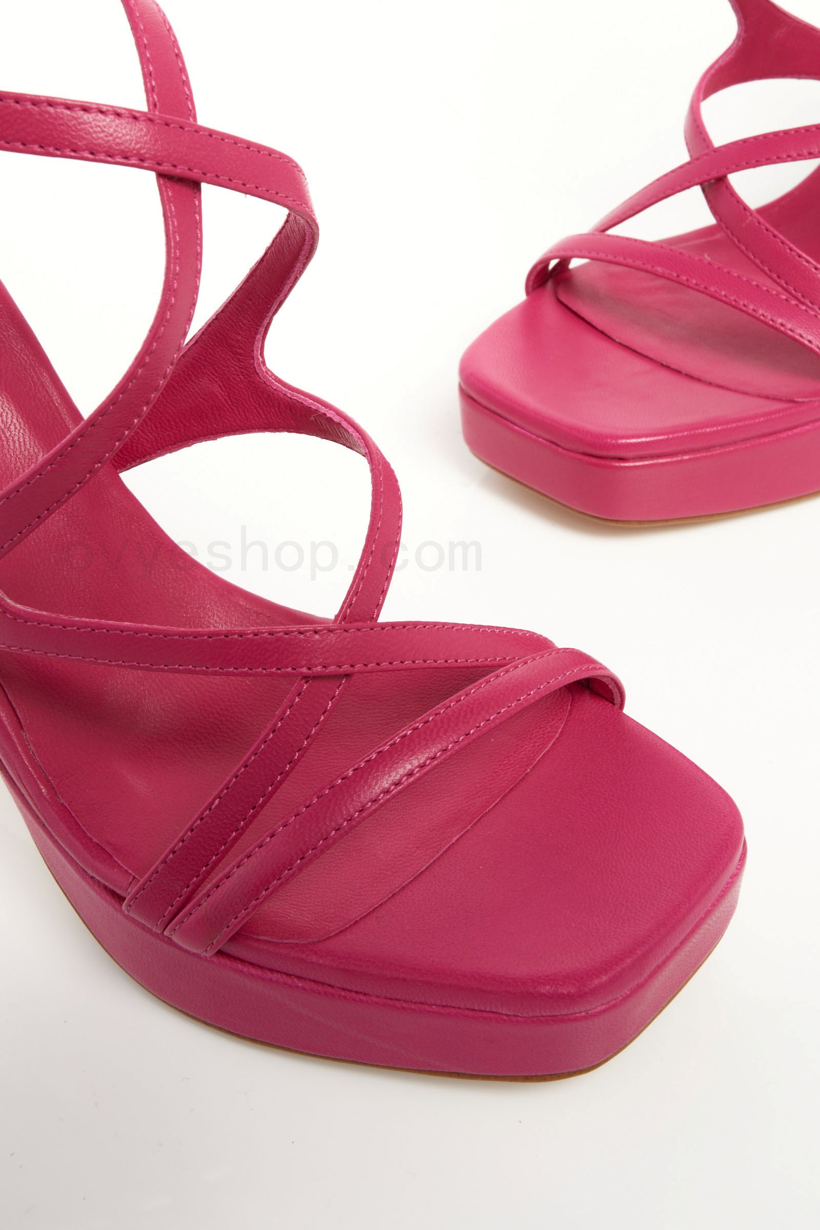 (image for) Leather Platform Sandals F0817885-0476 ovye scarpe